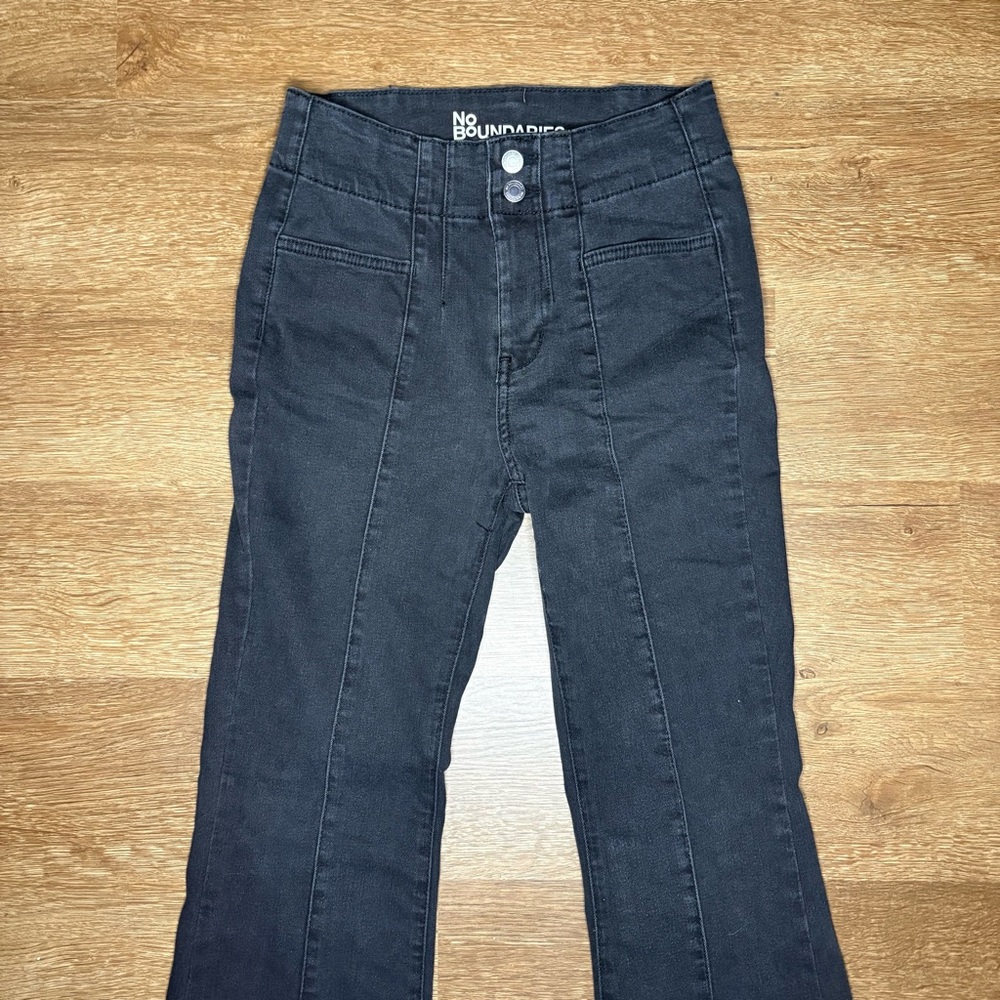 No Boundaries y2k Black Flare Jeans size 4 - Picture 2 of 3